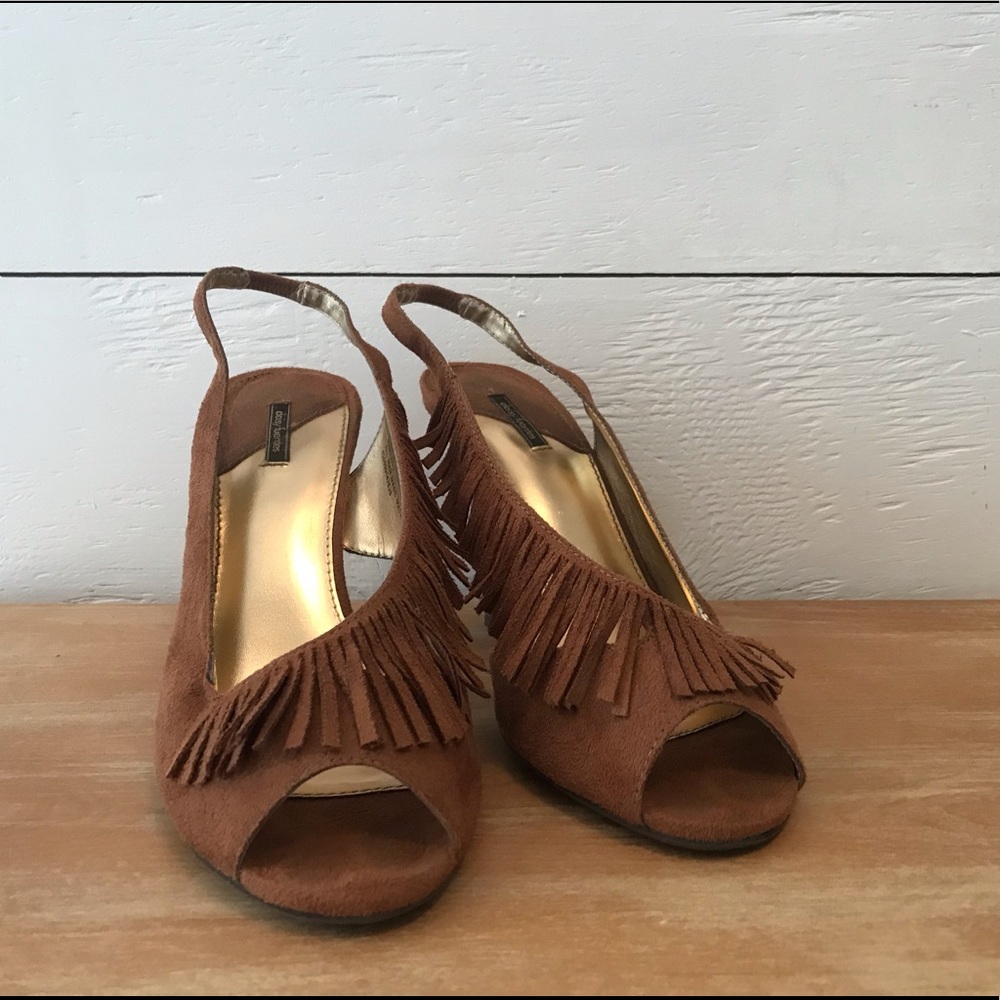 Daisy Fuentes Suede look Slingback Heels